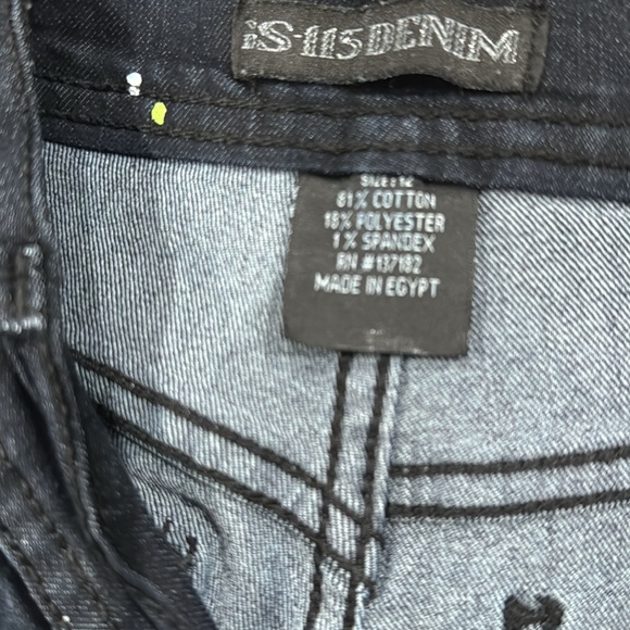 GS-115 Graffiti Destroyed Stretch Hip-Hop Urban MOTO Splatter Shorts Size 12 - Picture 6 of 6